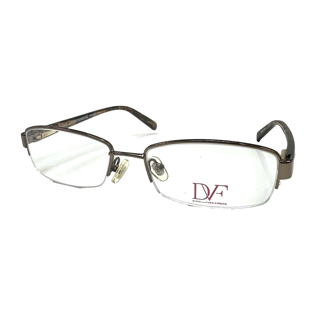 NEW Diane von Furstenberg DVF8032 200 Glossy Bronze Eye Frame 52-17-135 Half Rim